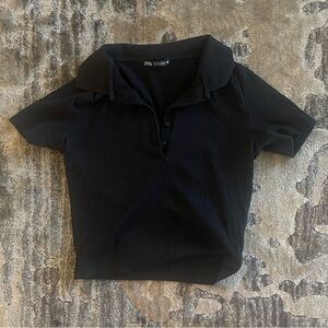 Black Zara crop top
